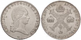 ZECCHE ITALIANE - MILANO - Francesco II d'Asburgo - Lorena (1792-1800) - Crocione 1793 CNI 8; Mont. 162 R AG
SPL