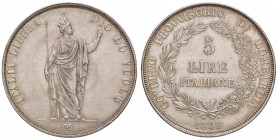 ZECCHE ITALIANE - MILANO - Governo Provvisorio (1848) - 5 Lire 1848 Pag. 213; Mont. 425 AG
SPL+