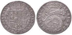 ZECCHE ITALIANE - NAPOLI - Carlo II, secondo periodo (1675-1700) - Tarì 1686 P.R. 13; MIR 298/5 AG Lievi striature di conio
SPL/qSPL