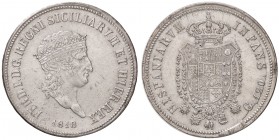 ZECCHE ITALIANE - NAPOLI - Ferdinando I di Borbone (1816-1825) - Piastra 1818 P.R.8; Mont. 578/584 AG Testa piccola
qSPL