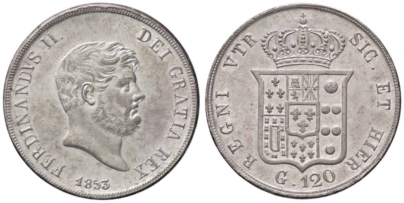 ZECCHE ITALIANE - NAPOLI - Ferdinando II di Borbone (1830-1859) - Piastra 1853 P...
