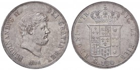 ZECCHE ITALIANE - NAPOLI - Ferdinando II di Borbone (1830-1859) - Piastra 1856 P.R. 85; Mont. 804 e seg. AG Gradevole patina
qFDC