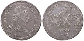 ZECCHE ITALIANE - PALERMO - Ferdinando III di Borbone (1759-1816) - Oncia 1793 Spahr 3; Mont. 231 R (AG g. 68,27) Imperfezione di conio al bordo
BB-S...