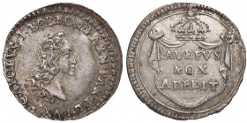 ZECCHE ITALIANE - PARMA - Carlo di Borbone (1731-1737) - Carlino 1731 CNI 1/2; MIR 1055 RR (AG g. 3,34)E' questa l'unica moneta emessa da Carlo di Bor...