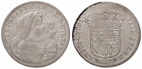 SAVOIA - Vittorio Amedeo II (reggenza, 1675-1680) - Lira 1680 MIR 838f RR AG Striature di conio al R/
SPL