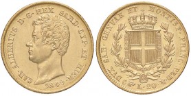 SAVOIA - Carlo Alberto (1831-1849) - 20 Lire 1849 T Pag. 209; Mont. 80 AU
SPL+/qFDC