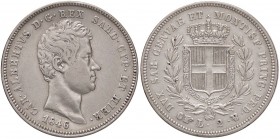 SAVOIA - Carlo Alberto (1831-1849) - 2 Lire 1846 T Pag. 285; Mont. 160 RR AG
qBB/BB