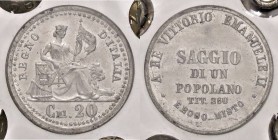 SAVOIA - Vittorio Emanuele II Re d'Italia (1861-1878) - Saggio Pag. P.P. 54; Mont. 20 RRRR MI Sigillata Angelo Bazzoni
FDC