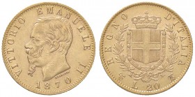SAVOIA - Vittorio Emanuele II Re d'Italia (1861-1878) - 20 Lire 1870 T Pag. 465; Mont. 140 RR AU
BB-SPL