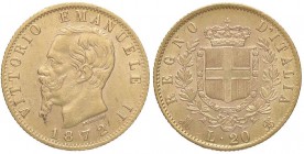 SAVOIA - Vittorio Emanuele II Re d'Italia (1861-1878) - 20 Lire 1872 M Pag. 467; Mont. 143 RR AU
qSPL/SPL+
