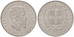 SAVOIA - Vittorio Emanuele II Re d'Italia (1861-1878) - 5 Lire 1869 M Pag. 489; Mont. 171 AG Segnetti
qFDC