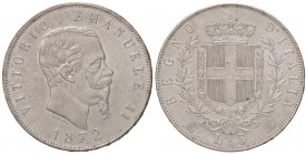 SAVOIA - Vittorio Emanuele II Re d'Italia (1861-1878) - 5 Lire 1872 M Pag. 494; Mont. 177 AG
SPL-FDC
