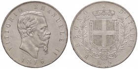 SAVOIA - Vittorio Emanuele II Re d'Italia (1861-1878) - 5 Lire 1876 R Pag. 501; Mont. 188 AG
qFDC