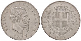 SAVOIA - Vittorio Emanuele II Re d'Italia (1861-1878) - 5 Lire 1877 R Pag. 502; Mont. 189 AG
SPL-FDC
