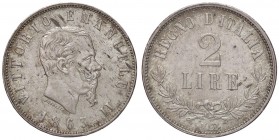 SAVOIA - Vittorio Emanuele II Re d'Italia (1861-1878) - 2 Lire 1863 N Valore Pag. 508; Mont. 198 NC AG Impercettibile segno al bordo - Gradevole patin...