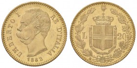 SAVOIA - Umberto I (1878-1900) - 20 Lire 1882 Pag. 578; Mont. 16 AU
qFDC