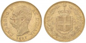 SAVOIA - Umberto I (1878-1900) - 20 Lire 1897 Pag. 588; Mont. 31 R AU
qFDC