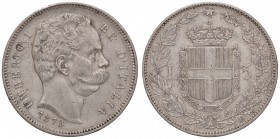 SAVOIA - Umberto I (1878-1900) - 5 Lire 1878 Pag. 589; Mont. 32 RR AG Colpetto
BB/BB+
