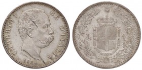 SAVOIA - Umberto I (1878-1900) - Lira 1884 Pag. 602; Mont. 47 R AG Segno sulla testa
SPL-FDC