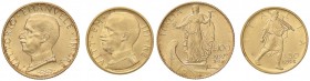 SAVOIA - Vittorio Emanuele III (1900-1943) - 100 e 50 Lire 1932 X Prora/Littore Pag. 648 e 659; Mont. 22 e 39 R AU
qFDC÷FDC