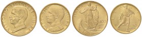 SAVOIA - Vittorio Emanuele III (1900-1943) - 100 e 50 Lire 1933 XI Prora/Littore Pag. 649 e 660; Mont. 23 e 40 RR AU
qFDC÷FDC