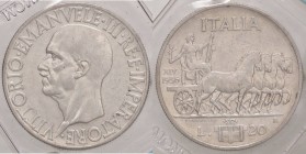SAVOIA - Vittorio Emanuele III (1900-1943) - 20 Lire 1936 XIV Impero Pag. 681; Mont. 78 R AG Sigillata Eupremio Montenegro
qSPL