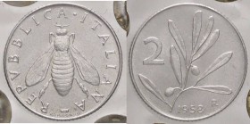 REPUBBLICA ITALIANA - Repubblica Italiana (monetazione in lire) (1946-2001) - 2 Lire 1958 Mont. 7 RR IT Sigillata Gianfranco Erpini
SPL-FDC