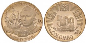 MEDAGLIE - REPUBBLICA - Medaglia 1992 - V centenario della scoperta dell'America (AU g. 4) Ø 16oro 917 In confezione
FS