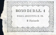 CARTAMONETA - STATO PONTIFICIO - Seconda Repubblica Romana (1849) - Baiocco Gav. 238 RRR P.zza Argentina n. 29 - Il Pizzicarolo
FDS