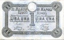 CARTAMONETA - NAPOLI - Fedi di Credito Biglietti - Lira 01/10/1870 Gav. 63 R Ascione/Robba/Fiorino Piccoli restauri
meglio di MB