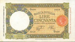 CARTAMONETA - BANCA d'ITALIA - Vittorio Emanuele III (1900-1943) - 50 Lire - Lupa 01/06/1938 - I° Tipo Alfa 238; Lireuro 6I Azzolini/Urbini
qFDS