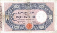 CARTAMONETA - BANCA d'ITALIA - Vittorio Emanuele III (1900-1943) - 500 Lire - Barbetti con matrice 15/06/1912 Alfa 440; Lireuro 27F RRRR Stringher/Sac...