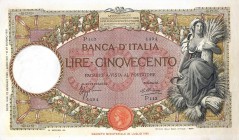 CARTAMONETA - BANCA d'ITALIA - Vittorio Emanuele III (1900-1943) - 500 Lire - Capranesi 12/01/1935 - Fascio I° tipo Alfa 509; Lireuro 29J Azzolini/Cim...