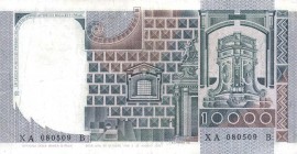 CARTAMONETA - BANCA d'ITALIA - Repubblica Italiana (monetazione in lire) (1946-2001) - 10.000 Lire - Castagno 30/10/1976 Alfa 860Asp; Lireuro 75Aa RR ...