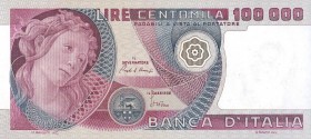 CARTAMONETA - BANCA d'ITALIA - Repubblica Italiana (monetazione in lire) (1946-2001) - 100.000 Lire - Botticelli 01/07/1980 Alfa 917; Lireuro 83B
FDS