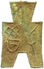 China
Chou-Dynastie 1122-255 v. Chr
Bronze-Spatengeld mit flachem Griff ca. 350/250 v.Chr. Tun Liu.
schön/sehr schön, Belag