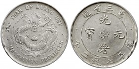 China
Qing-Dynastie. De Zong, 1875-1908
Dollar Jahr 33 = 1907, Manchurian Provinces.
gutes sehr schön, selten