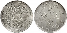 China
Qing-Dynastie. De Zong, 1875-1908
Dollar (Yuan) o.J. (1908), Tai Ching Ti Kuo (Tientsin).
fast vorzüglich