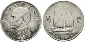 China
Republik, 1912-1949
Dollar (Yuan) Jahr 22 = 1933. vorzüglich, berieben