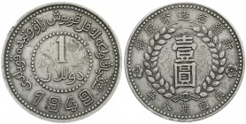China
Republik, 1912-1949
Dollar (Yuan) 1949 Sinkiang.
sehr schön, kl. Kratzer