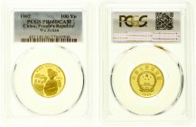 China
Volksrepublik, seit 1949
100 Yuan GOLD 1992 Wu Zetian. 10,38 g. Feingold. Im PCGS-Blister mit Grading PR 66