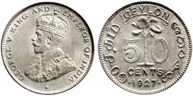 Ceylon
Britische Kolonie, 1796-1972
50 Cents 1927. fast Stempelglanz, Prachtexemplar
