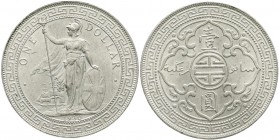 Großbritannien
Tradedollars
Tradedollar 1930. fast Stempelglanz, Prachtexemplar, kl. Kratzer, sehr selten in dieser Erhaltung