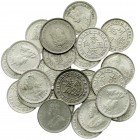 Hongkong
George V., 1911-1936
23 X 5 Cents, meist Georg V. Viele 1932 und 1933, aber auch 1 X 1903 und 2 X 1937. Meist Silber und alle in guter Erha...