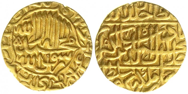 Indien
Moghulreich. Akbar, 1556-1605 (AH 963-1014)
Mohur GOLD AH 974 = 1567 Ag...