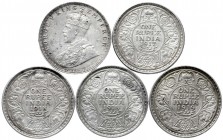 Indien
Georg V., 1911-1936
5 Stück: Rupee 1913 Calcutta, 1917 Calcutta, 1918 Bombay und Calcutta, 1919 Calcutta.
im Durchschnitt vorzüglich