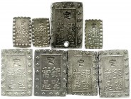 Japan
Lots
8 Silbermünzen: 5 X Bu (einer gelocht), 3 X Shu, 19. Jh. sehr schön bis vorzüglich