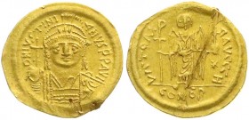 Kaiserreich
Justinian I., 527-565
Solidus 527/565, Constantinopel, 8. Offizin. 4,40 g.
sehr schön, starke Kratzer
Ex. Artemide Aste Auktion 46, Nr...