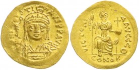 Kaiserreich
Justinus II., 565-578
Solidus 565/578. Constantinopel, 9. Offizin. 4,52 g.
vorzüglich, Prägeschwäche
Ex. Paoletti & Bernardi, eLive Au...