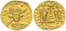 Kaiserreich
Constantin IV. Pogonatus, 668-680
Solidus 668/680 Constantinopel. 4,39 g.
fast vorzüglich, kl. Kratzer
Ex. Artemide Aste Auktion 49, N...